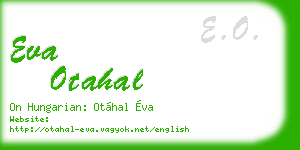 eva otahal business card