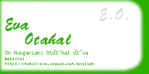 eva otahal business card